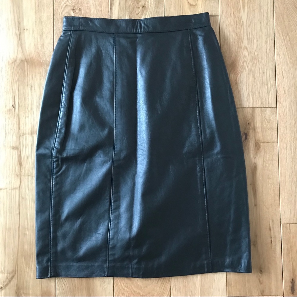 Comint vintage pencil leather skirt